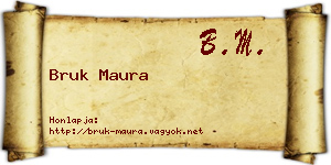 Bruk Maura névjegykártya